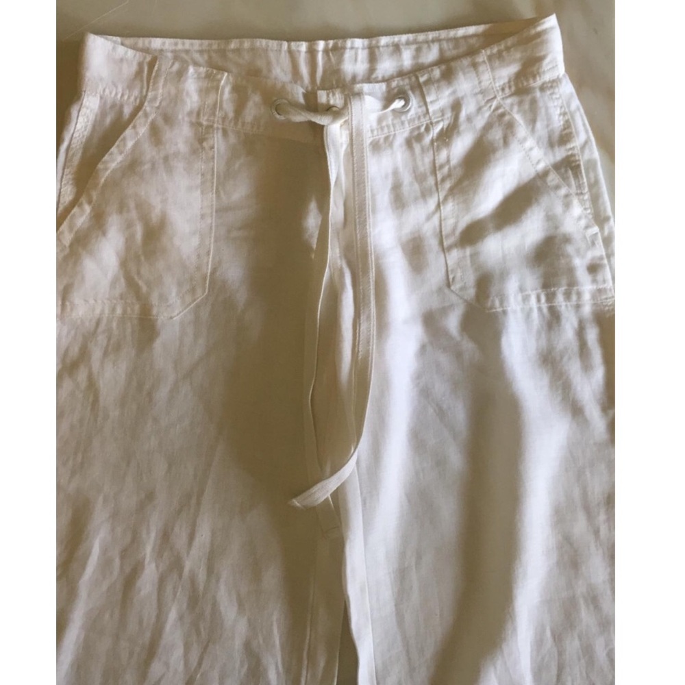 JUICY COUTURE CASUAL WHITE LINEN PANT SIZE S - Picture 8 of 8